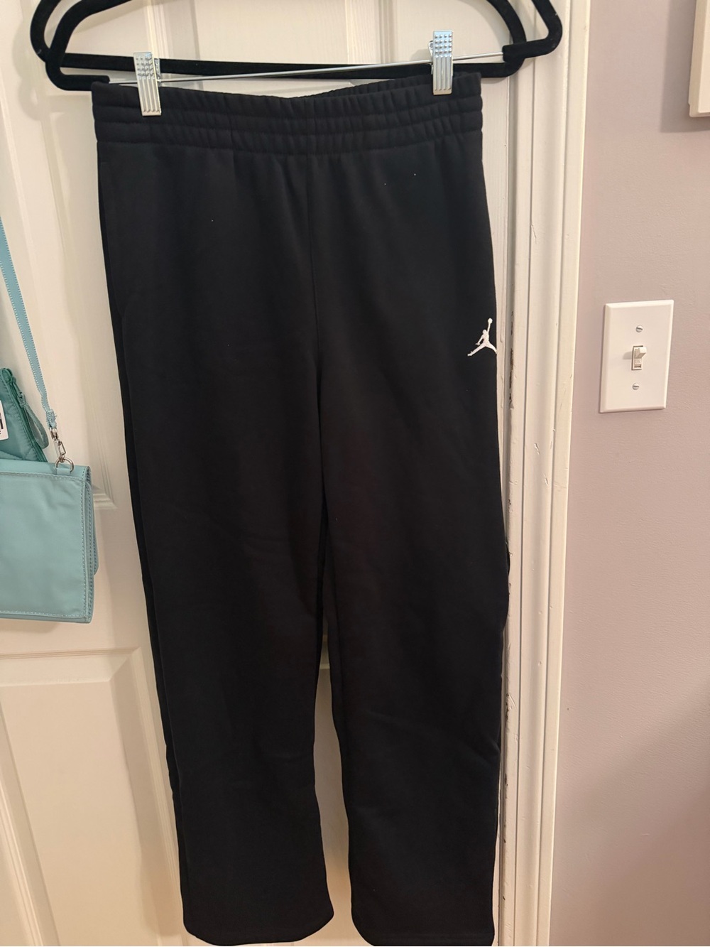 Jordan Black Kids' Sweatpants with White Jumpman